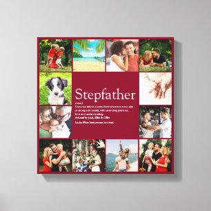 Stepfather Stepdad Definition 12 Foto Burgund Leinwanddruck