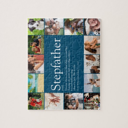 Stepfather, Stepdad Definition 14 Foto Blau Puzzle (Vertikal)