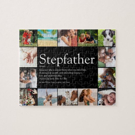 Stepfather, Stepdad Definition 14 Foto Schwarz Puzzle (Horizontal)