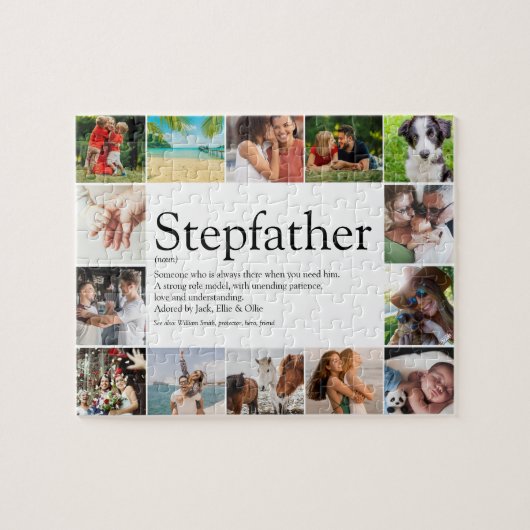 Stepfather, Stepdad Definition 14 Foto Spaß Puzzle (Horizontal)