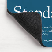 Stepfather Stepdad Definition 3 Foto Fun Blau Mousepad (Ecke)