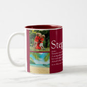 Stepfather Stepdad Definition 4 Foto Burgundy Zweifarbige Tasse (Links)