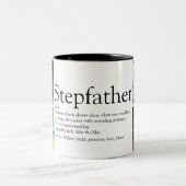 Stepfather, Stepdad Definition 4 FotoCollage Zweifarbige Tasse (Mittel)