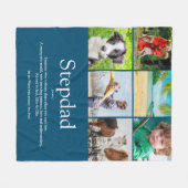 Stepfather Stepdad Definition 6 Foto Collage Blue Fleecedecke (Vorderseite (Horizontal))