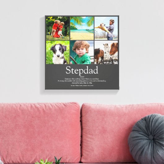 Stepfather Stepdad Definition 6 Foto Spaß grau Leinwanddruck (Insitu (Wohnzimmer))