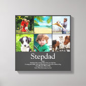 Stepfather Stepdad Definition 6 Foto Spaß grau Leinwanddruck (Vorderseite)