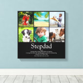 Stepfather Stepdad Definition 6 Foto Spaß Schwarz Leinwanddruck (Insitu (Holzboden))
