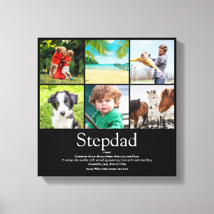Stepfather Stepdad Definition 6 Foto Spaß Schwarz Leinwanddruck