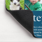 Stepfather Stepdad Definition 8 Foto Fun Blau Mousepad (Ecke)