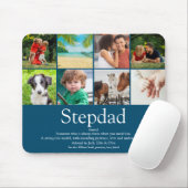 Stepfather Stepdad Definition 8 Foto Fun Blau Mousepad (Mit Mouse)
