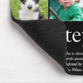 Stepfather Stepdad Definition 8 Foto Spaß Schwarz Mousepad (Ecke)
