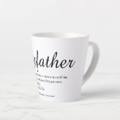 Stepfather, Stepdad Definition Chic Script Fun Milchtasse (Rechte Ecke)