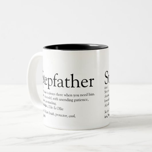 Stepfather Stepdad - Definition der besten aller Z Zweifarbige Tasse (Vorderseite Links)