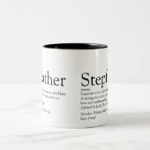Stepfather Stepdad - Definition der besten aller Z Zweifarbige Tasse (Mittel)