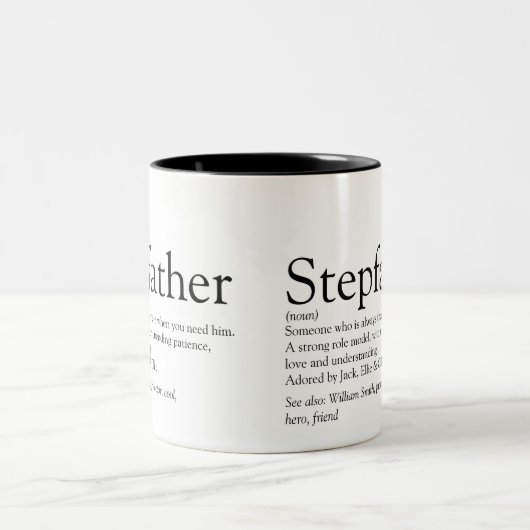 Stepfather Stepdad - Definition der besten aller Z Zweifarbige Tasse (Mittel)
