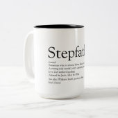 Stepfather Stepdad - Definition der besten aller Z Zweifarbige Tasse (Vorderseite Links)