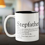 Stepfather Stepdad - Definition der besten aller Z Zweifarbige Tasse<br><div class="desc">Personalisieren Sie für Ihren Stiefvater,  Stiefvater oder Papa ein einzigartiges Geschenk für den Tag des Vaters,  Geburtstage,  Weihnachten oder jeden Tag,  den Sie gewollt haben,  um zu zeigen,  wie viel er Ihnen bedeutet. Eine perfekte Art,  ihm zu zeigen,  wie phantastisch er jeden Tag ist. Entwickelt von Thisisnotme©</div>