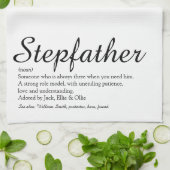 Stepfather, Stepdad Definition Elegantes Skript Geschirrtuch (Gefaltet)