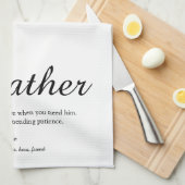 Stepfather, Stepdad Definition Elegantes Skript Geschirrtuch (Viertel Falte)