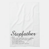 Stepfather, Stepdad Definition Elegantes Skript Geschirrtuch (Vertikal)
