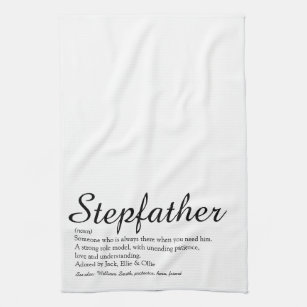 Stepfather, Stepdad Definition Elegantes Skript Geschirrtuch