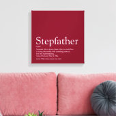 Stepfather, Stepdad Definition Fun Modern Burgund Leinwanddruck (Insitu (Wohnzimmer))