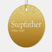 Stepfather, Stepdad Definition Gold Glitzer Keramik Ornament (Links)