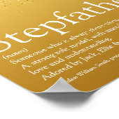 Stepfather, Stepdad Definition Gold Glitzer Poster (Ecke)