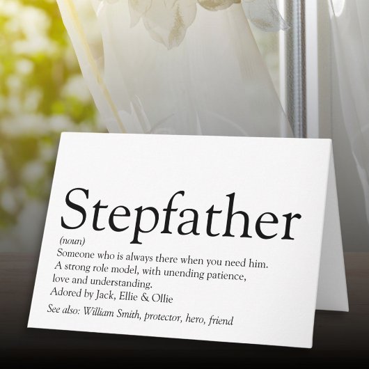 Stepfather, Stepdad Definition Karte