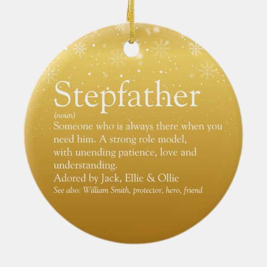 Stepfather Stepdad - Definition Keramik Ornament (Hinten)