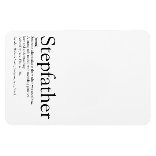 Stepfather, Stepdad Definition Magnet (Horizontal)