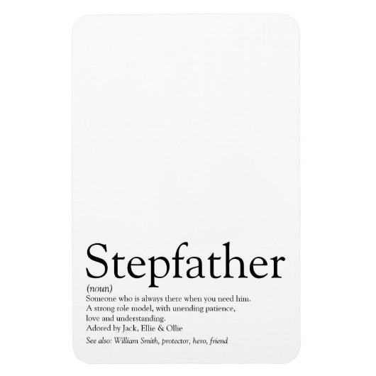 Stepfather, Stepdad Definition Magnet (Vertikal)