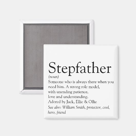 Stepfather, Stepdad Definition Magnet (Vorderseite/Rückseite)