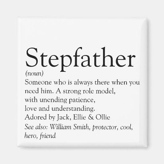 Stepfather, Stepdad Definition Magnet (Vorne)