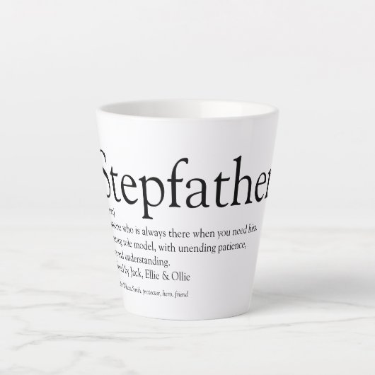 Stepfather, Stepdad Definition Milchtasse (Vorderseite)