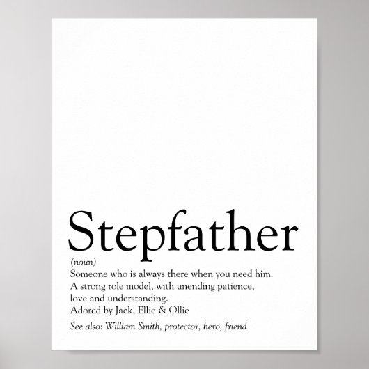 Stepfather, Stepdad Definition Poster (Vorne)