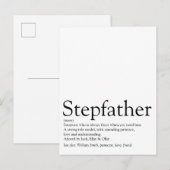Stepfather, Stepdad Definition Postkarte (Vorne/Hinten)