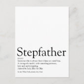 Stepfather, Stepdad Definition Postkarte (Vorderseite)