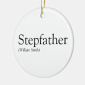 Stepfather, Stepdad Definition Schwarz und Weiß Keramik Ornament (Links)