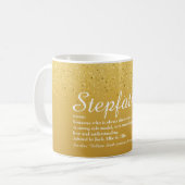 Stepfather, Stepdad Definition Script Gold Glitzer Kaffeetasse (Vorderseite Links)