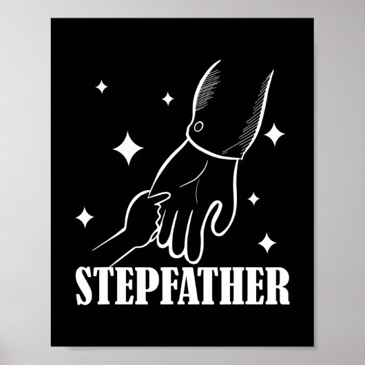 Stepfather Stepdad Fathers Day Step Vater Redewend Poster (Vorne)