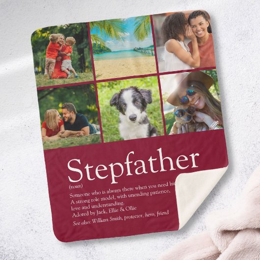 Stepfather Stepdad Fun Modern Foto Collage Sherpadecke