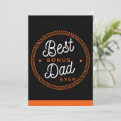 Stepfather Väter Tageskarten Stepdad Typografie Dankeskarte (Stehend Vorderseite)