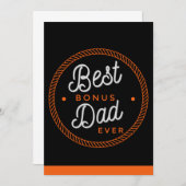 Stepfather Väter Tageskarten Stepdad Typografie Dankeskarte (Vorne/Hinten)