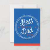 Stepfather Vathers Day Cards Blue Karte (Vorderseite)