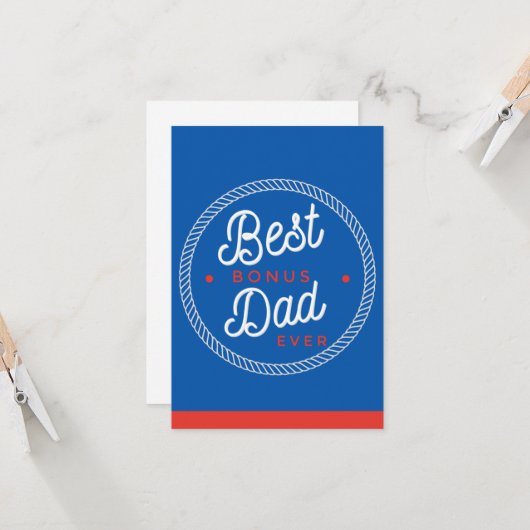 Stepfather Vathers Day Cards Blue Karte (Vorderseite/Rückseite Beispiel)