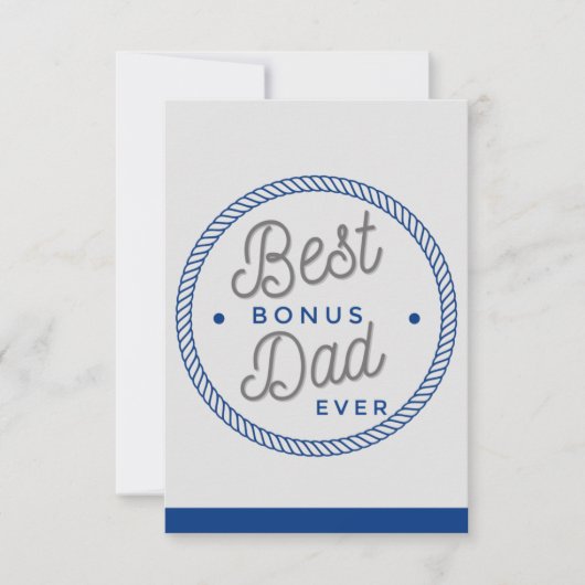 Stepfather Vathers Day Cards, Gray Best Bonus Vate Karte (Vorderseite)