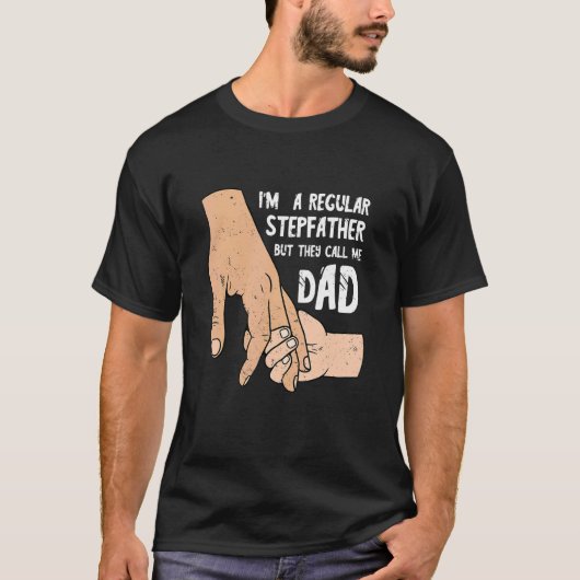 Stepfather Vathers Day halten meine Hand Daughter T-Shirt (Vorderseite)