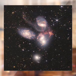 Stephan Quintett 5 Galaxien Tiefes Feld James Webb Fensteraufkleber