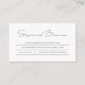 Stephanie Bernice Visitenkarte (Rückseite)